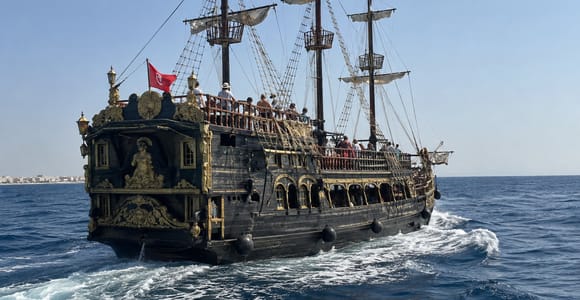 Sousse: Pirate Boat Tour with Live Show & Lunch