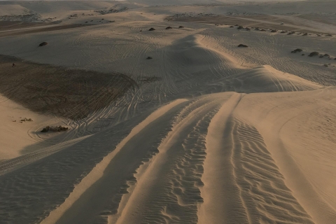 Gedeelde woestijnsafari, kamelentocht, sandboarden & binnenzee
