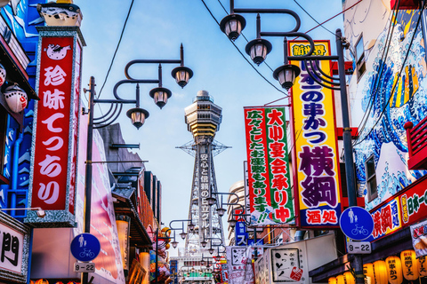 Osaka piesza wycieczka kulinarna Shinsekai Dotonbori 10 potraw 1 napój