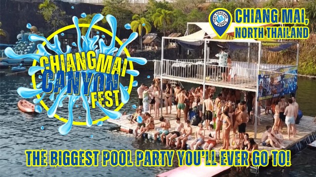 Chiang Mai Canyon Fest - a massive pool party in a canyon!