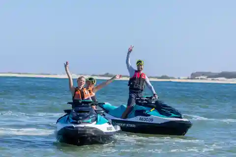 Au départ de la Gold Coast : Excursion en jetski sur l'île de Stradbroke Sud
