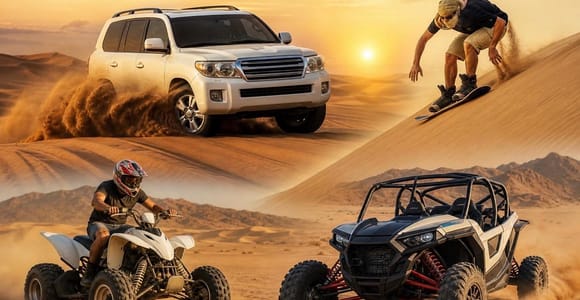 Doha: Desert Buggy Ride, Camel Ride, Dune Bashing, Sandboard