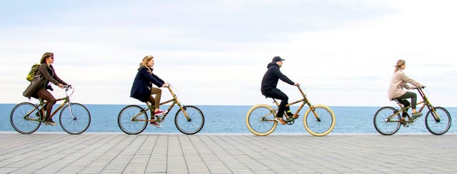 Barcellona: tour dei momenti salienti privati in Bamboo Bicycle