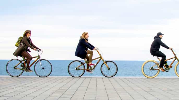 barcelona excursão destaques privados de bicicleta de bambu