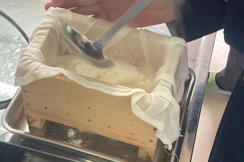 Making Fresh To-fu from soybeans in Kyoto