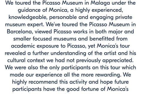 مالقة: جولة في متحف بيكاسو مع مرشد فني خبير في مجموعات صغيرةملقة: الجولة 1 متحف بيكاسو - الإنجليزية