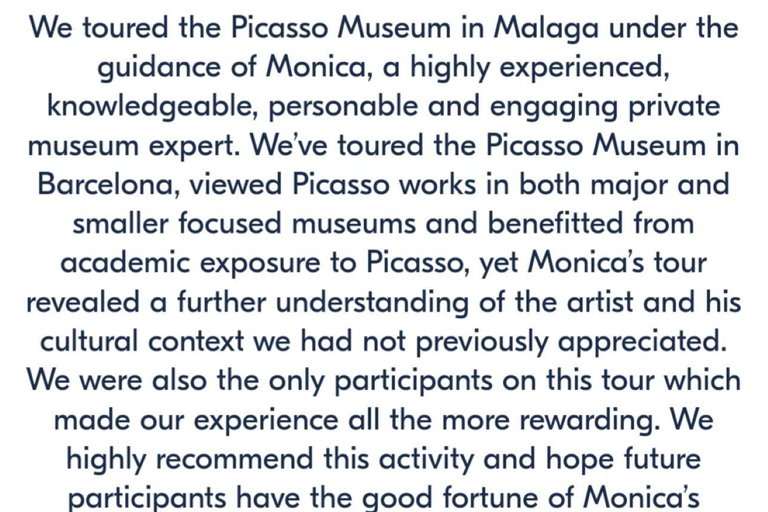 مالقة: جولة في متحف بيكاسو مع مرشد فني خبير في مجموعات صغيرةملقة: الجولة 1 متحف بيكاسو - الإنجليزية