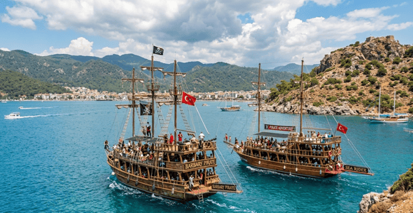 Marmaris: Pirate Boat with BBQ Lunch & Swimming Breaks