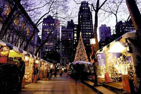 New York Christmas Markets and Lights Walking Tour