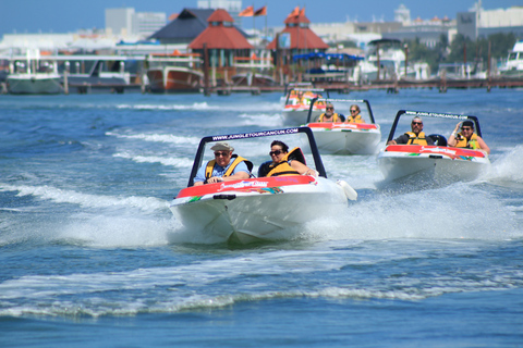 CANCUN GETEILTES SCHNELLBOOT+SCHNORCHEL+GETEILTES ATV+ZIPLINE+CENOTE