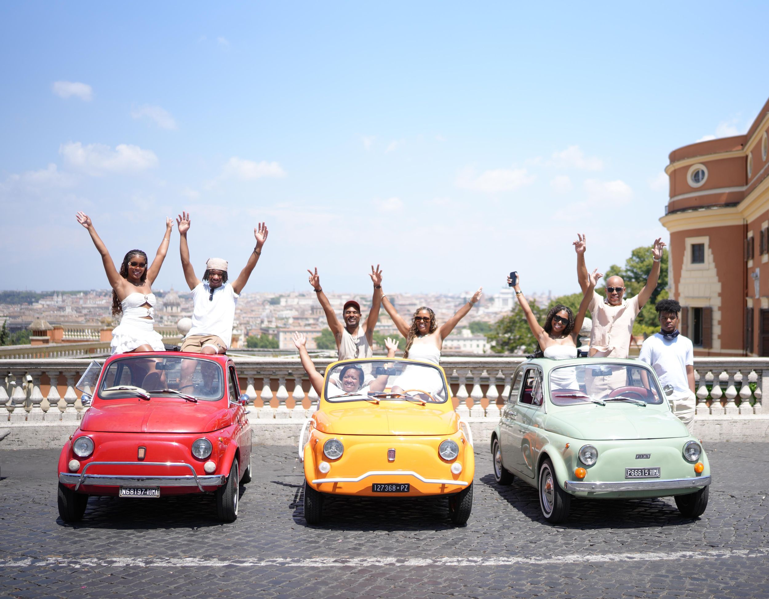 Rom: Transfer im Fiat 500 mit kostenlosem professionellem Fotoshooting-Service