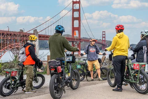 Golden Gate-bron: Guidad tur med elcykel till Sausalito