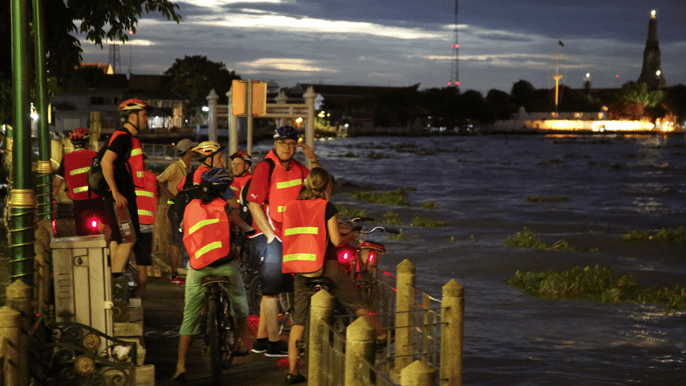 bangkok 5stündige radtour nach sonnenuntergang