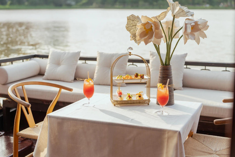 Hue: Luxury Sunset Tea & Dinner Cruise on Perfume River [No Dinner] Luxury Sunset Tea Cruise
