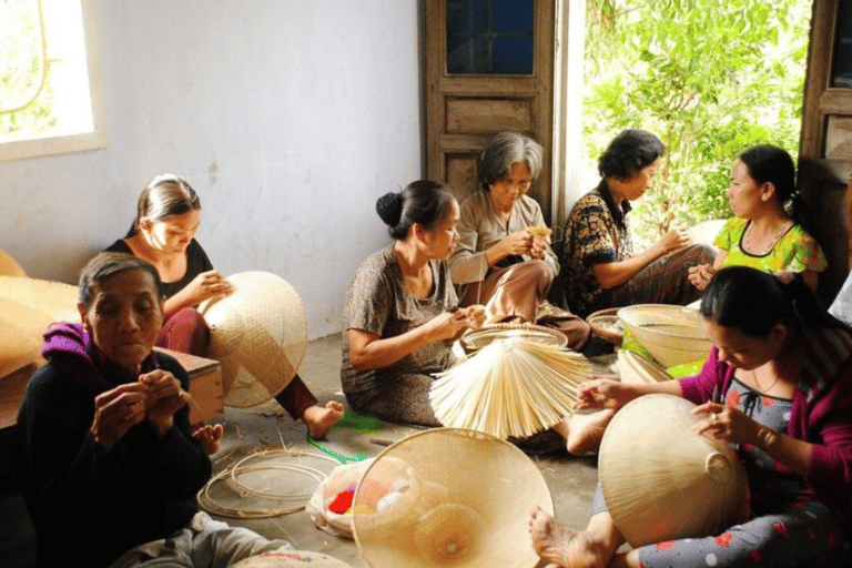 Hue: Conical Hat Village and Traddional Cake Class Tour Private Tour: English