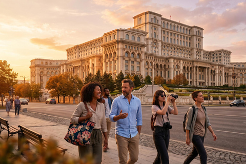 Bucharest Tour: Parliament, Ceausescu Home & Village Museum COACH TOUR Audio guide in 24 languages