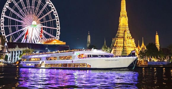 Bangkok: White Orchid Chao Phraya Dinner Cruise Freibier