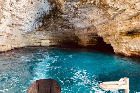 De Mellieha: Excursão de lancha às grutas de Comino e à Lagoa Azul