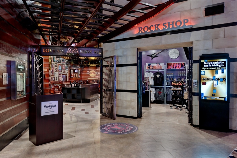 Maaltijd in het Hard Rock Cafe Hollywood FloridaAkoestisch rockmenu