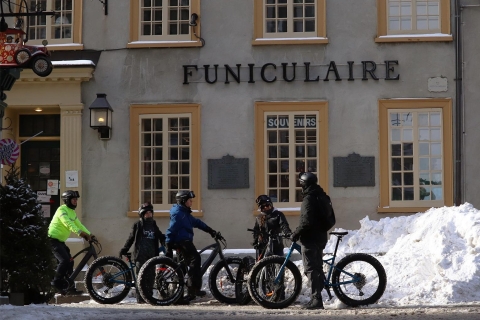 Fatbike-Tour durch Québec City im WinterTour de fatbike hivernal à Québec