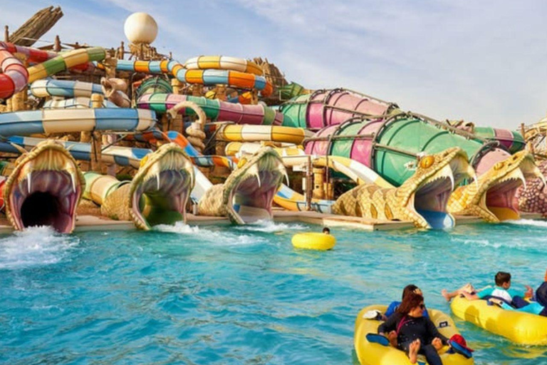 Abu Dhabi: Yas Waterworld Entry Ticket with Transfer in SUV Abu Dhabi: Yas Waterworld Entry Ticket & KIA Carnival Tour