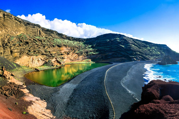 Lanzarote: Viagem guiada de 1 dia ao Parque Timanfaya e Lago Verde