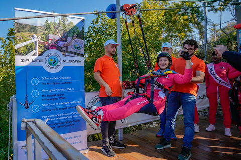 Zipline Tirana Adventure & Petrela Castle - With Transport
