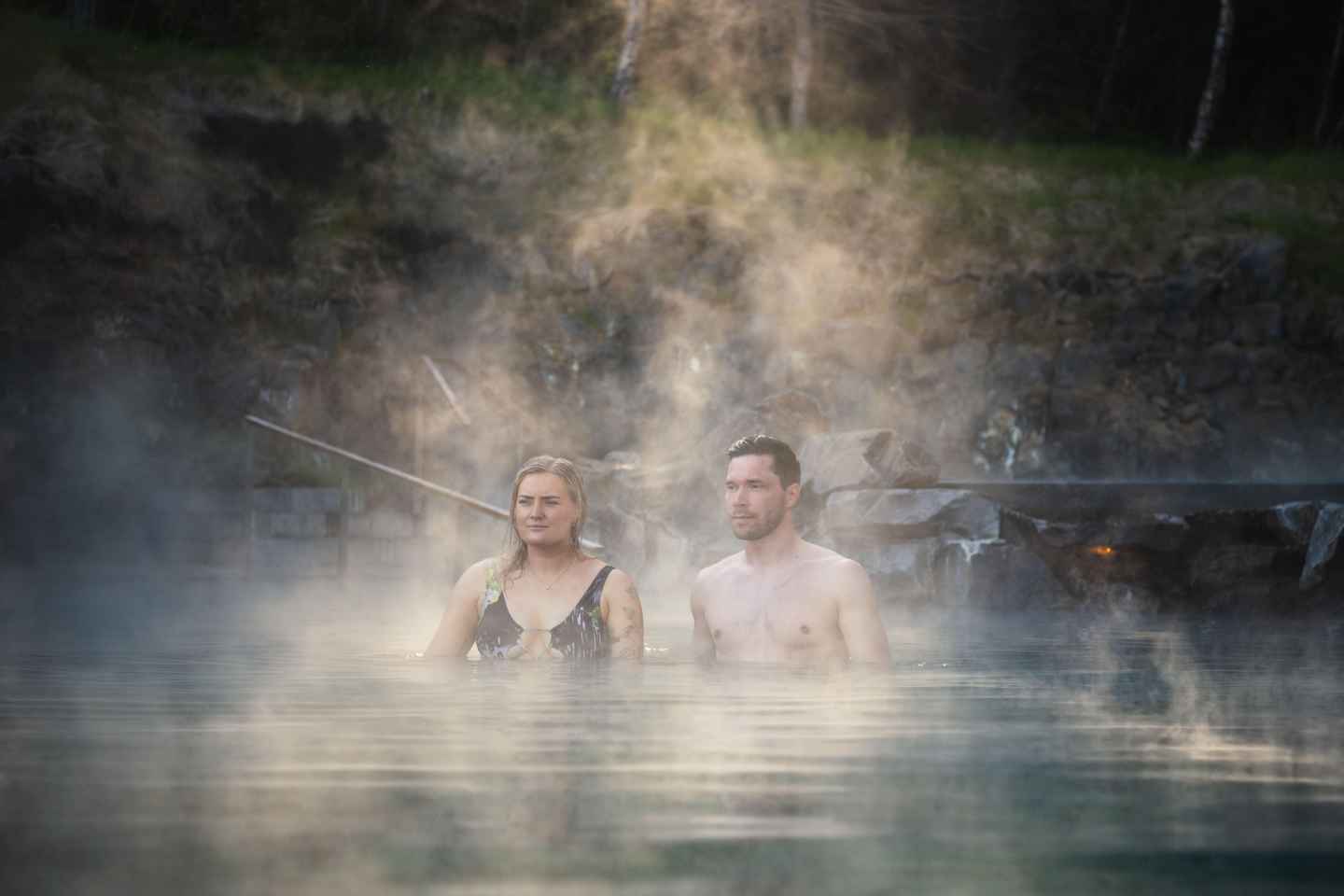 Akureyri: Admission to Forest Lagoon with Towel and Drink