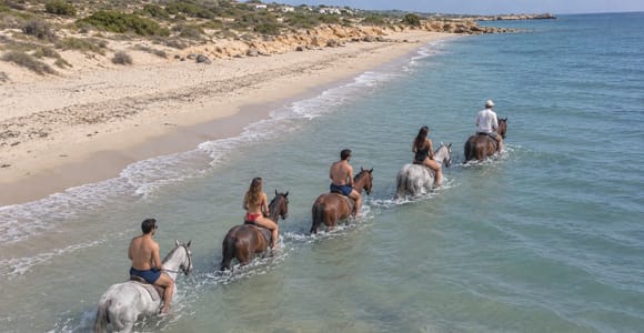 Sousse: Horse Swimming & Beach Riding Tour