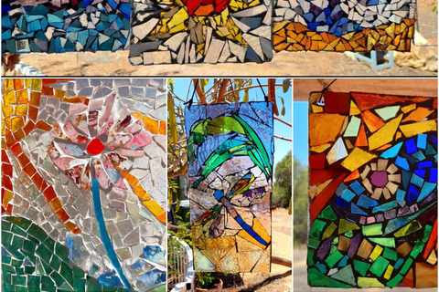 Atelier de mosaïque verre sur verre près de Lagos