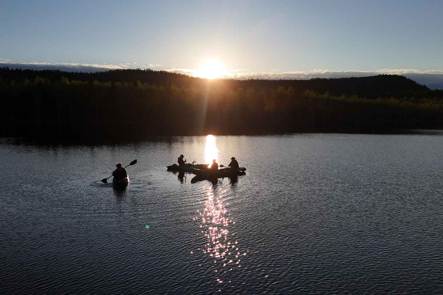 Överkalix - Lapland : Midnight Sun Kayaking Tour with Dinner