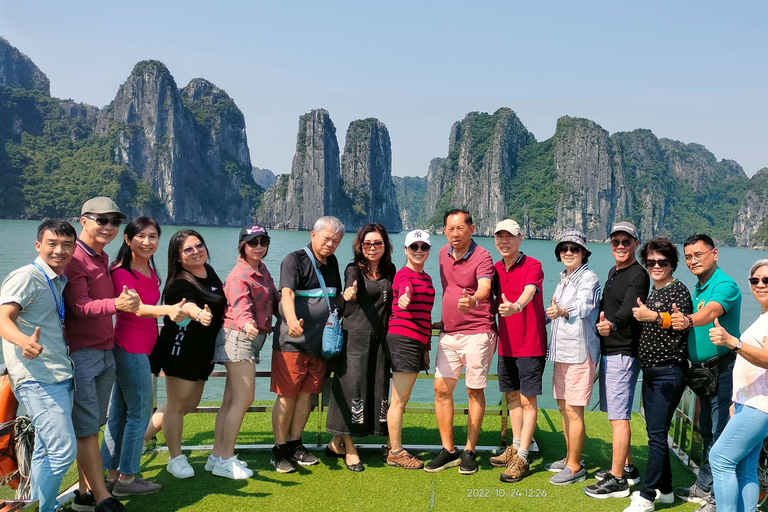 Desde Hanoi: Excursión privada de un día a la bahía de HalongOpción 1: Traslado privado, barco compartido, guía compartido