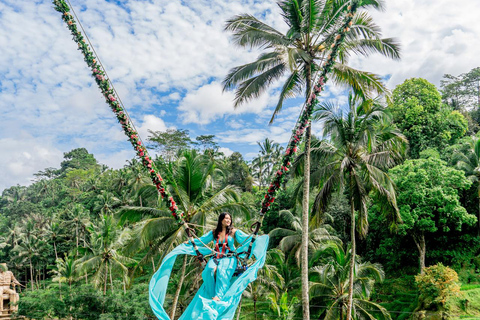 Ubud: Alas Harum Day-Pass med Swing, Sky Bike &amp; Flying FoxEntré + 1 Gunga + 1 Flying Fox/Skybike