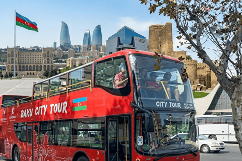 Baku: Hop-On Hop-Off Coach Tour + Optional Guided Walk in Icheri Sheher Hop-On Hop-Off Coach Tour + İçerişehir Guided Walking Tour