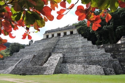 Yacimiento arqueológico de Palenque con Agua Azul y Misol-HaAgua Azul + Misol Ha Sin guía