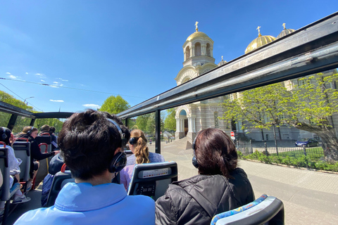Riga Sightseeing: Red Bus Hop-On Hop-off "Grand Tour" Riga: 24h-Hop-on Hop-off Grand Bus Tour