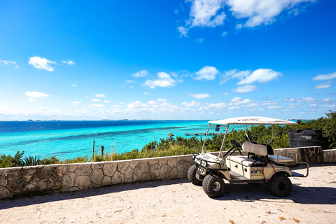 Cancun : Excursion en voiturette de golf à Isla Mujeres, Open Bar et déjeuner