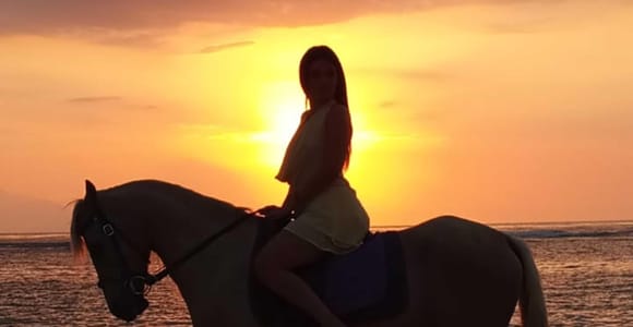 Gili Trawangan: Horseback Ride with Drone Video & Photo