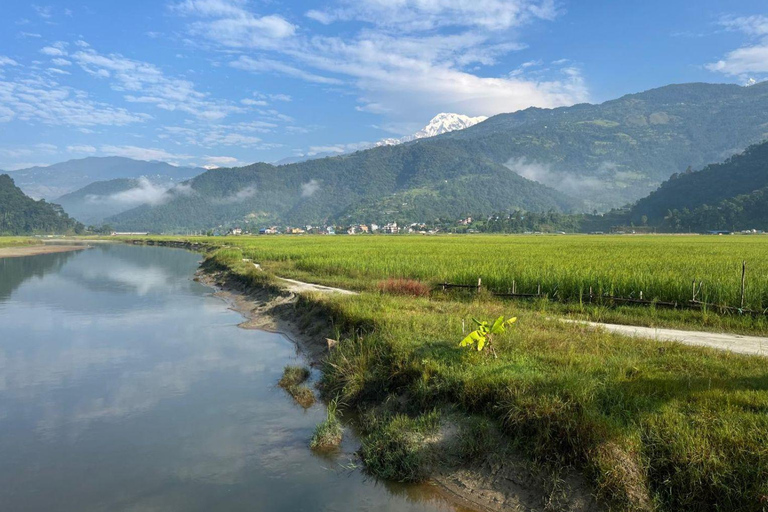 Pokhara: Sunrise, Mountain Biking, and Rafting Tour