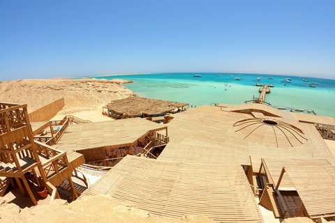 Hurghada : Croisière sur les îles Orange et Giftun avec massage et déjeunerDepuis Makadi Bay, Sahl Hasheesh, El Gouna, Soma Bay et Safa