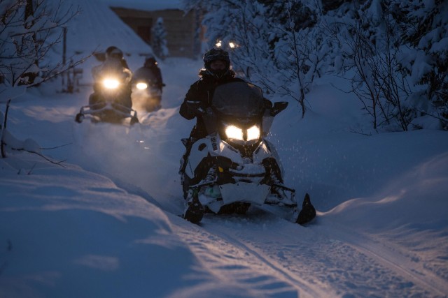 Visit From Tromsø Evening Snowmobiling at Camp Tamok in Kvaløya