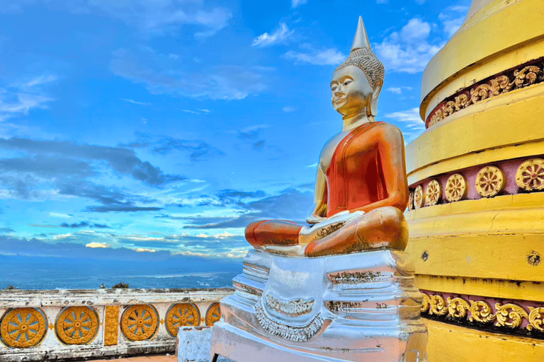 Krabi : Visite du temple de la grotte du tigre au coucher du soleil