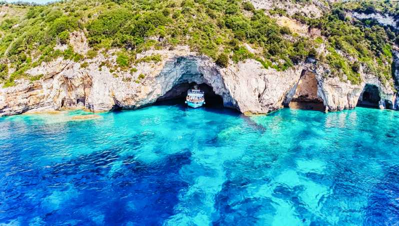 From Corfu Island: Day Cruise to Paxi Islands & Blue Caves