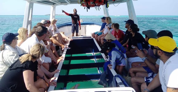 Glass Bottom Coral Reef Snorkeling Tour with Drinks GROUP