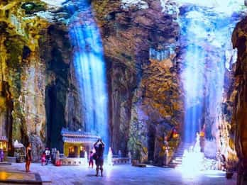 DaNang/HA : Visite de Lady Buddha, de la montagne de Marbre et des grottes d'Am Phu