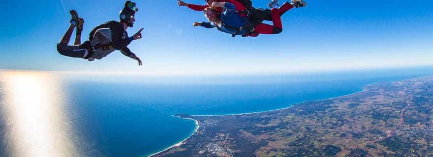 Au départ de Brisbane : saut en parachute en tandem au-dessus de la baie de Byron