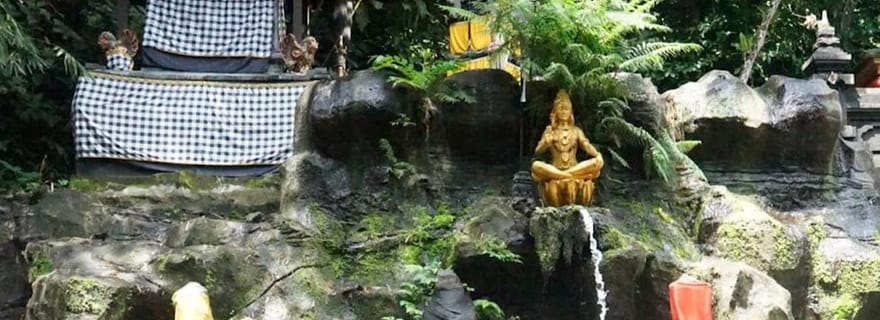 jatiluwih : cérémonie de putification avec de l'eau bénite