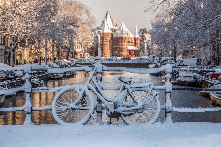 Paseo de invierno a pie por ÁmsterdamTour en alemán