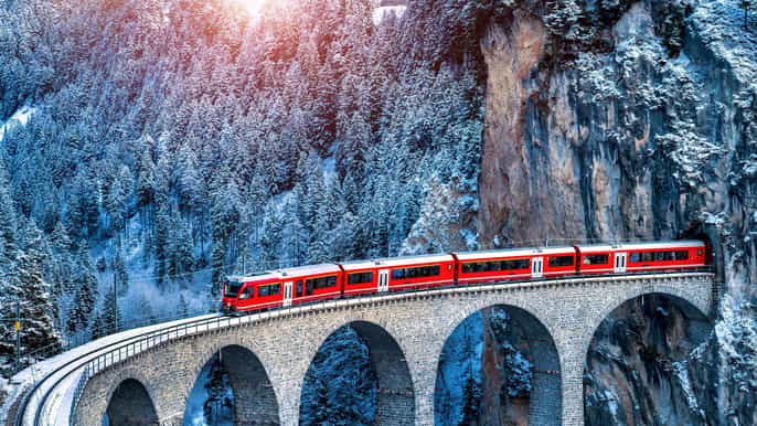 From Milan: Bernina Train Guided Tour to St. Moritz