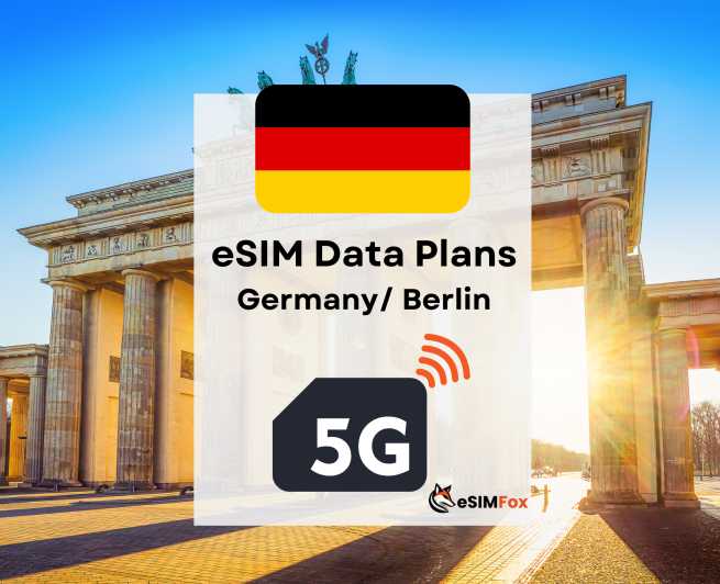 Berlin: eSIM Internet Data Plan Germania de mare viteză 4G/5G
